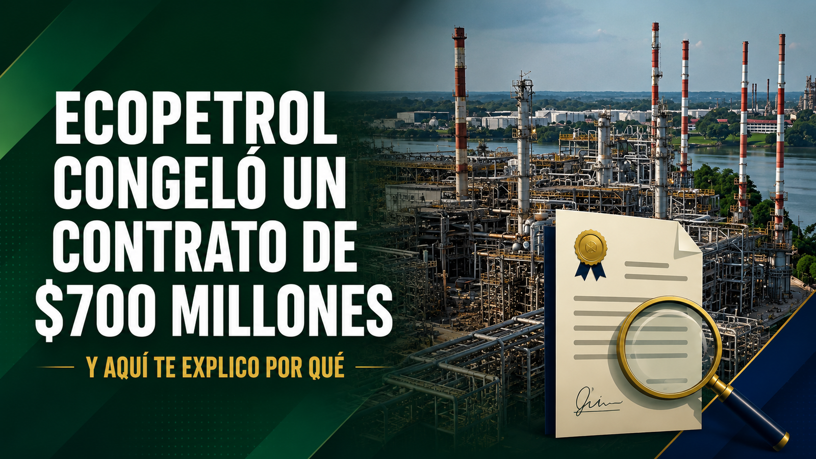 Ecopetrol congeló un contrato de 700 millones de dólares: esto es lo que se sabe hasta ahora